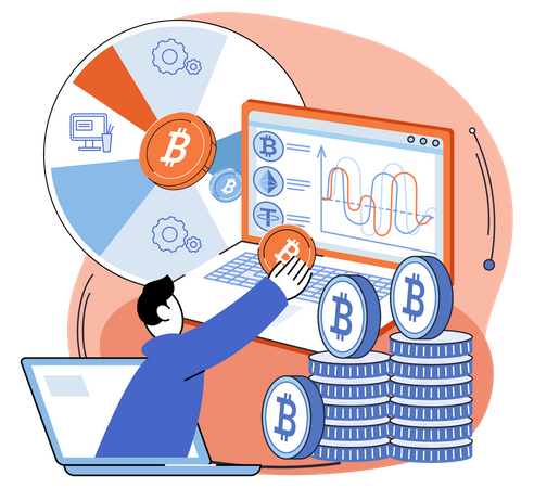 Bitcoin trading Illustration