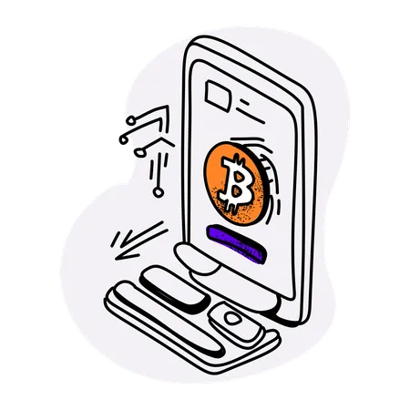 Bitcoin trading app  Illustration