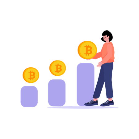 Bitcoin Trading  Illustration