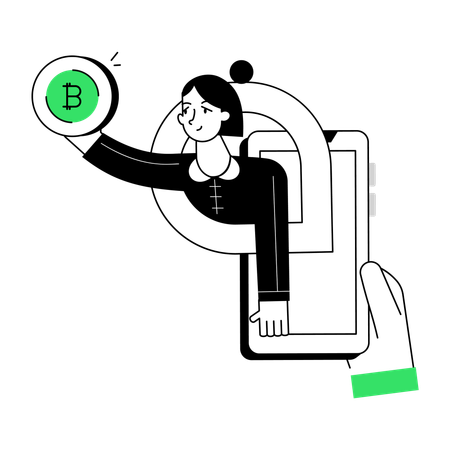 Bitcoin Trading  Illustration