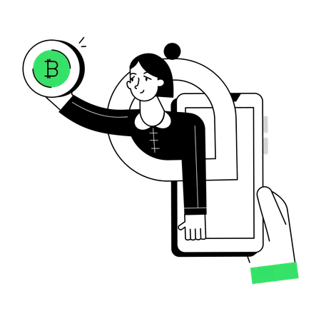 Bitcoin Trading  Illustration