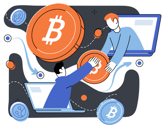 Bitcoin trading  Illustration