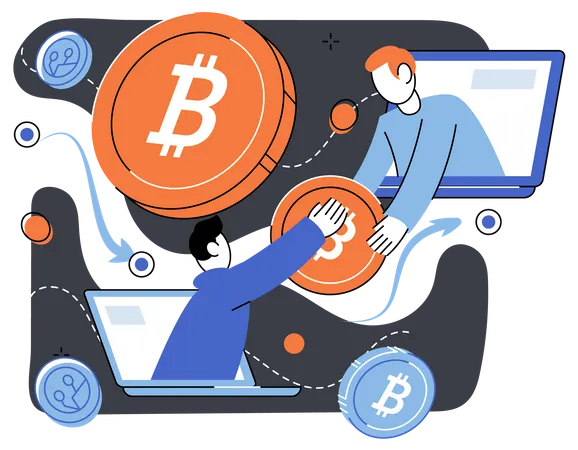 Bitcoin trading  Illustration