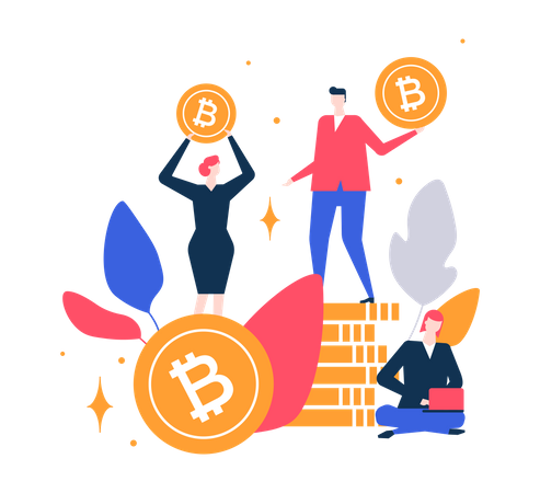 Bitcoin Trading  Illustration