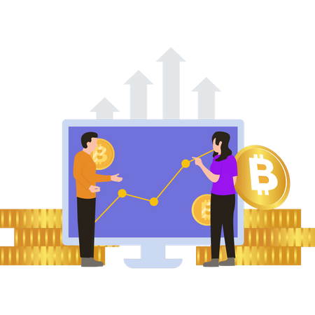 Bitcoin trading website Illustration