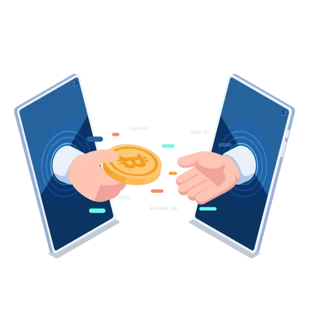 Bitcoin Transfer Illustration