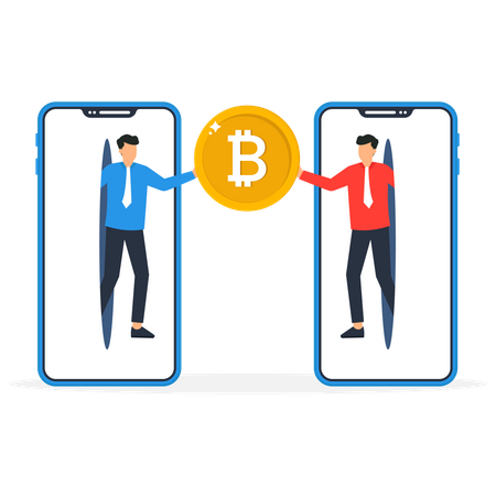 Bitcoin Transfer  Illustration