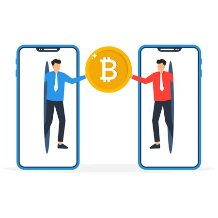 Bitcoin Transfer  Illustration