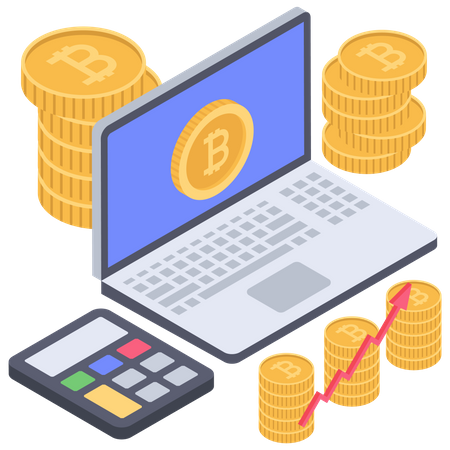 Bitcoin treading analysis  イラスト