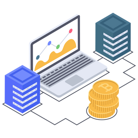 Bitcoin Treading Server  Illustration