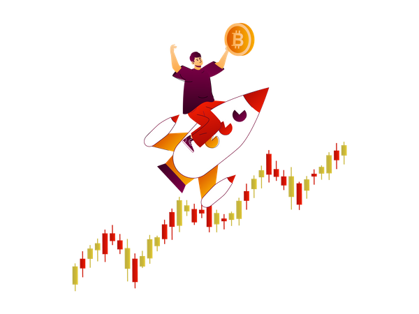 Bitcoin-Wachstum  Illustration