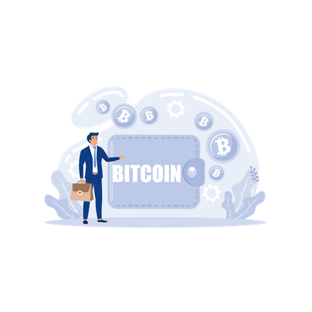Bitcoin wallet Illustration
