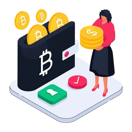 Bitcoin Wallet  Illustration