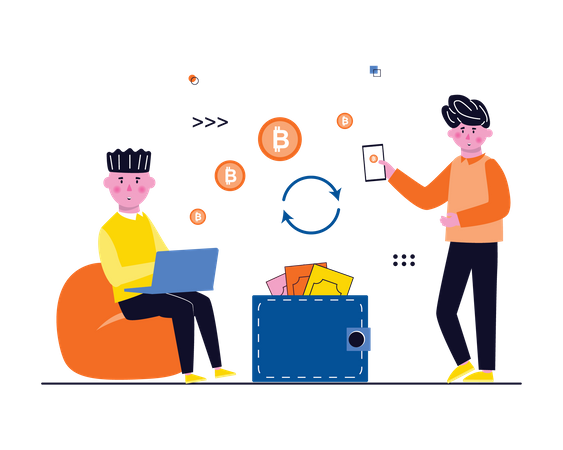 Bitcoin wallet  일러스트레이션