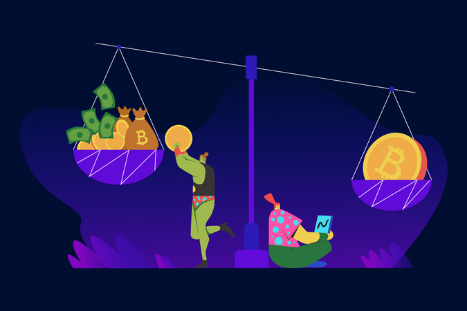 Bitcoin-Wechselkurs  Illustration