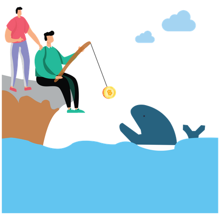 Bitcoin whale  Illustration