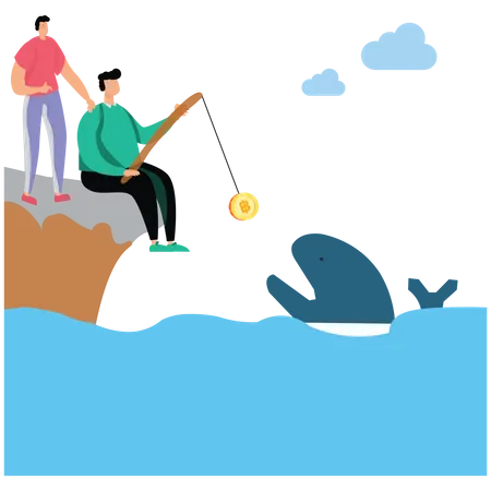 Bitcoin whale  Illustration