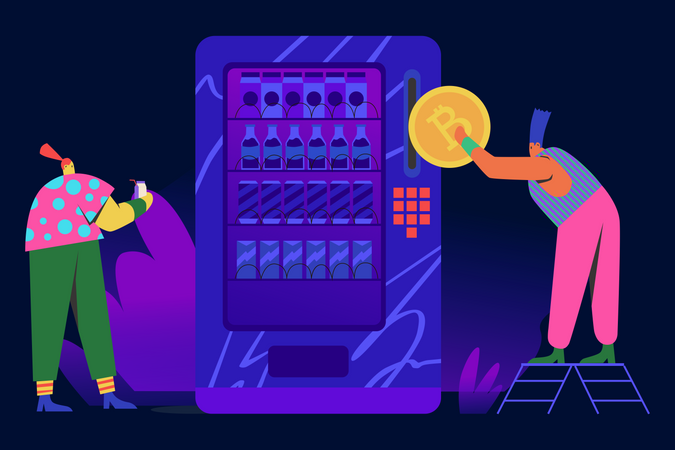 Bitcoin-Zahlungssystem  Illustration