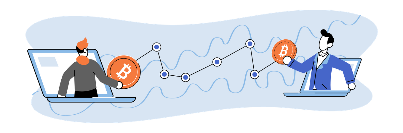 Bitcoing trader  Illustration