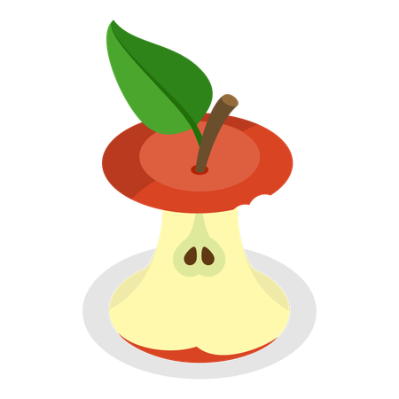 Bitten Apple  Illustration
