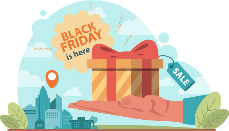 Black firday shopping sale  Illustration