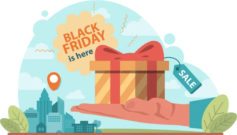 Black firday shopping sale  Illustration