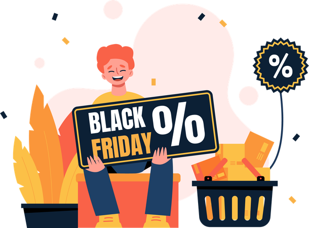 Black Friday Advertisement  Illustration