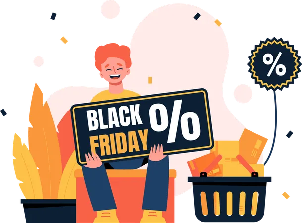 Black Friday Advertisement  Illustration