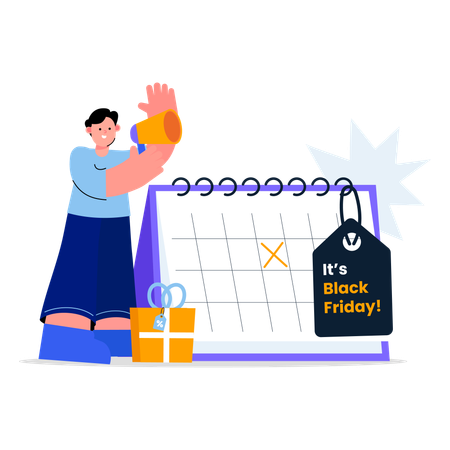 Black Friday Calendar  Illustration