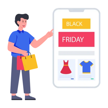 Premium Download Illustration Of Black Friday Discount Illustration