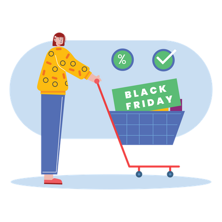 Black Friday discount  Illustration