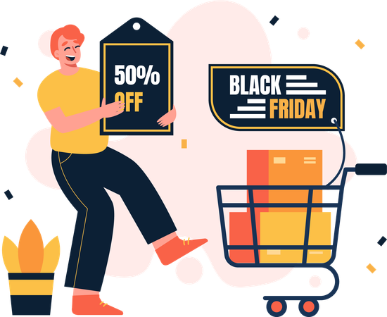 Black Friday discount  Illustration