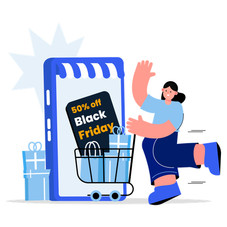 Black Friday Discount  Illustration