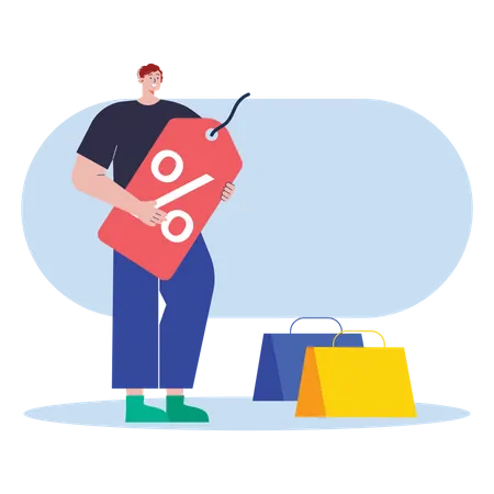 Black Friday discount tag  Illustration