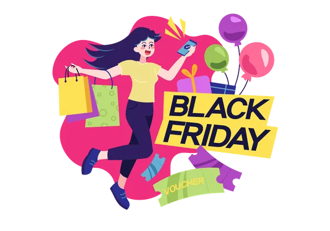 Black friday discounts  Illustration