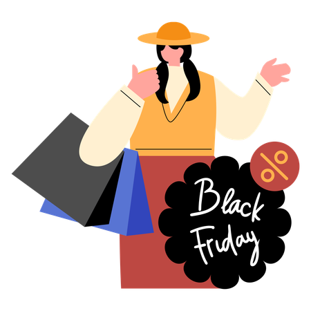 Liquidação Extravaganza da Black Friday  Ilustração