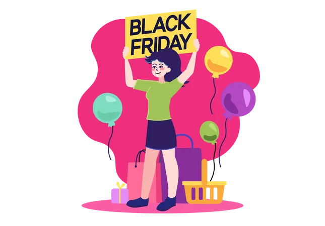 Gutscheine für den Black Friday  Illustration