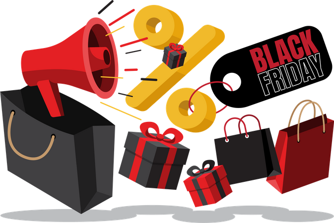 Black Friday Marketing  Illustration