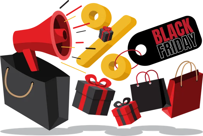 Black Friday Marketing  Illustration