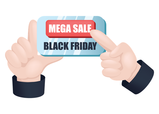 Black Friday Mega Sale  일러스트레이션