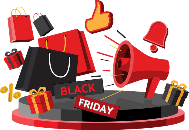 Black Friday Promotion  Illustration