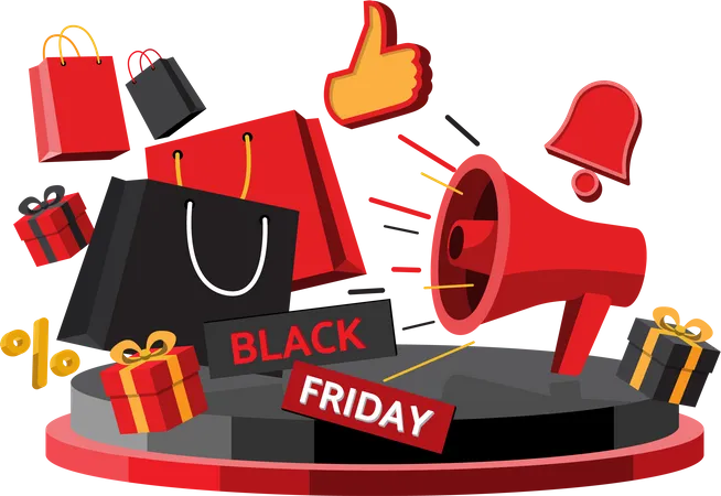 Black Friday Promotion  Illustration