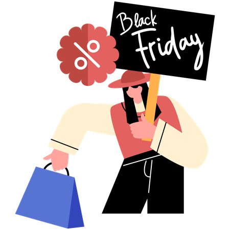 Black Friday-Rausch  Illustration