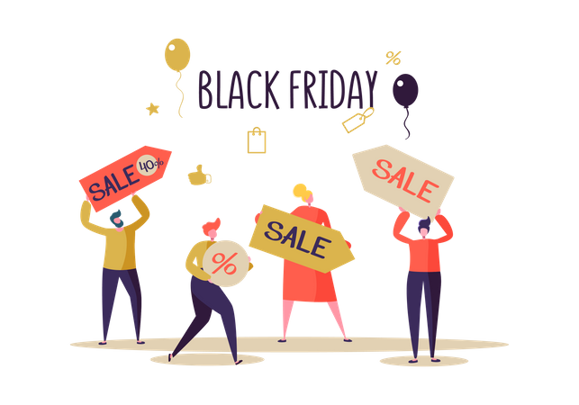 Black Friday Sale Illustration