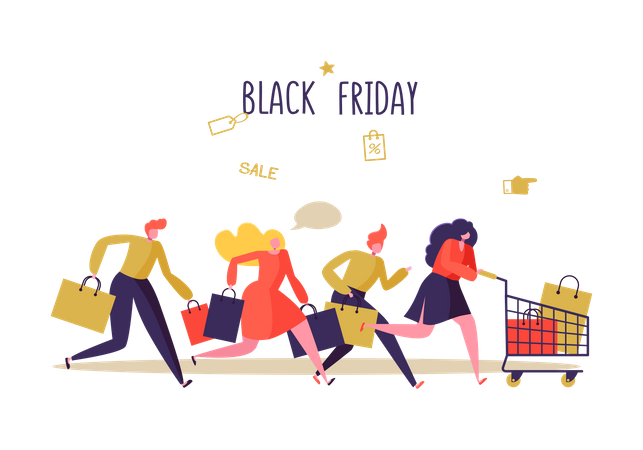Black Friday Sale Illustration