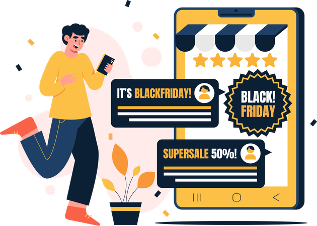 Black Friday sale announcement  Illustration