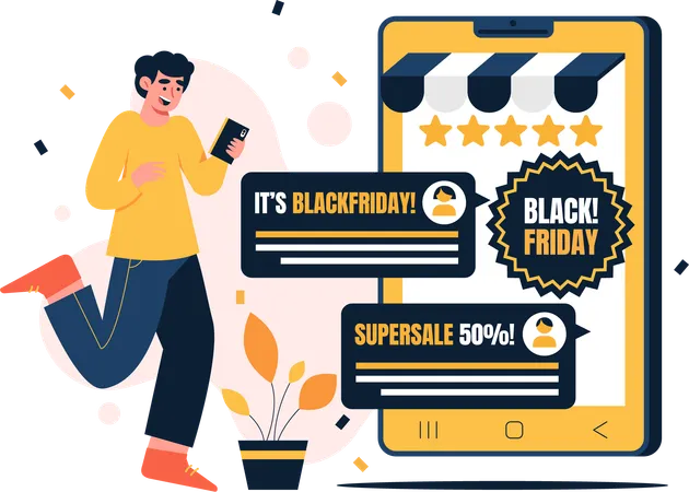 Black Friday sale announcement  Illustration