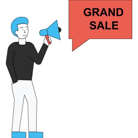 Black Friday Sale Announcement  Illustration