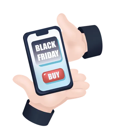 Black Friday Sale App  Illustration
