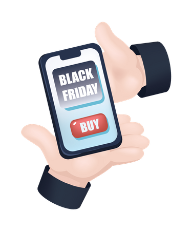 Black Friday Sale App  Illustration